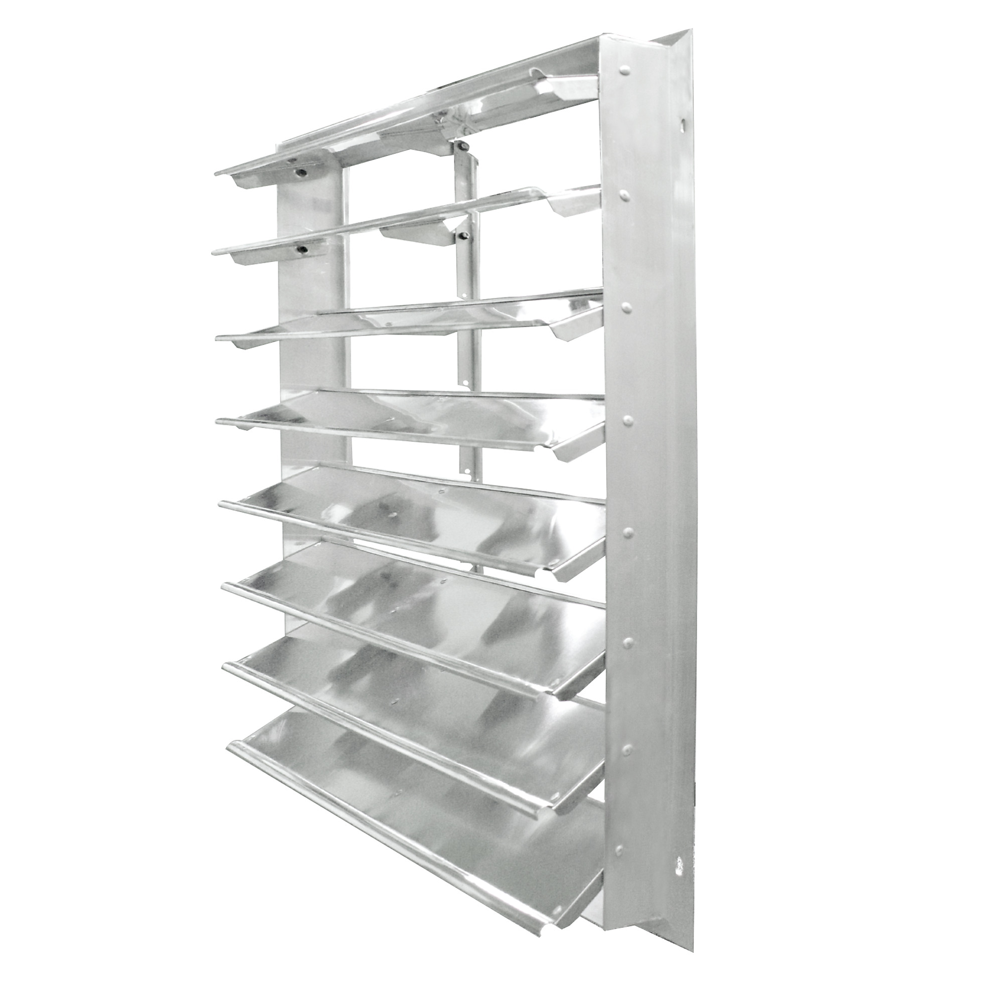 J&D Mfg., 24in. POWER SHUTTER W/O CORD, Material Aluminum, Height 2.75 in, Width 28 in, Model# VRSG24A-PS